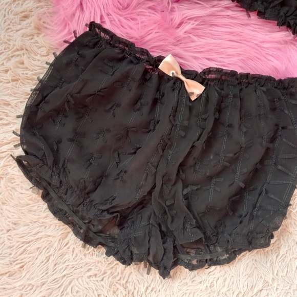 SOLD! Sheer DK off shoulder lingerie crop top & bloomers! Only tried on! - Picture 5 of 10
